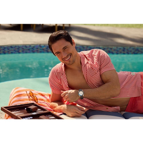 Bulova Mens Snorkel Quartz Watch 41mm Grey Hybrid-Ceramic Case Grey HNBR Rubber Strap with White Dial