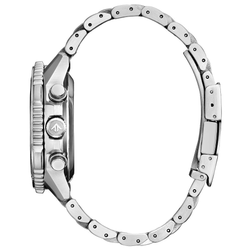 Citizen Mens Promaster Navihawk Eco-Drive Watch 40mm Silver-Tone Stainless Steel Case and Bracelet with Silver-Tone Dial