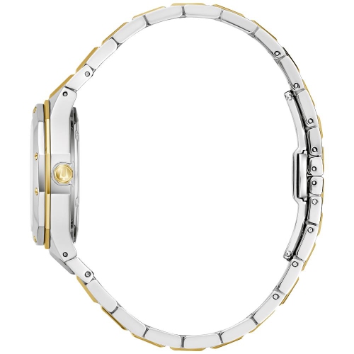 Montre à quartz pour femmes Prestige 32 mm de Bulova avec boîtier et bracelet en acier inoxydable bicolore et cadran blanc