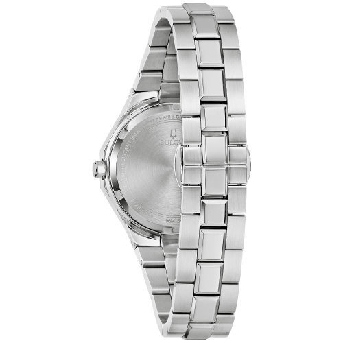Montre à quartz pour femmes Prestige 32 mm de Bulova avec boîtier et bracelet en acier inoxydable argenté et cadran violet