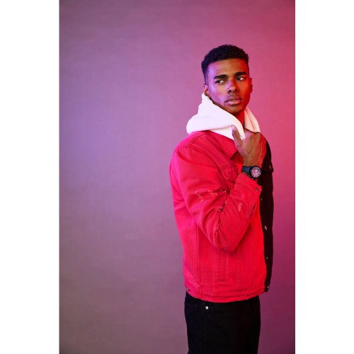 Marvel Mens Spider-Man Double Vision Boxed Set Eco-Drive 44mm Black Stainless Steel Case Blue Nylon & Leather Strap with Red and Grey Dial