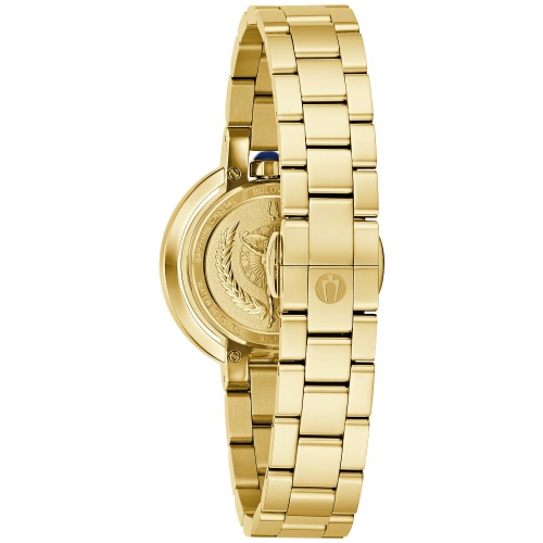 Bulova Ladies Rubaiyat Quartz Watch 30.5mm Gold-Tone Stainless Steel Case and Bracelet with White Dial