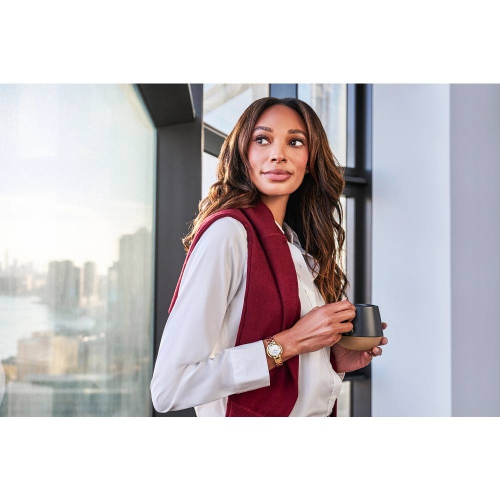 Bulova Ladies Rubaiyat Quartz Watch 30.5mm Gold-Tone Stainless Steel Case and Bracelet with White Dial