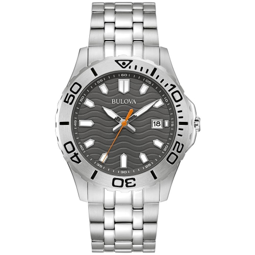 Bulova Mens Misc Sport Quartz Watch 42mm Silver-Tone Stainless Steel Case and Bracelet with Grey Dial