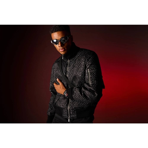 Star Wars Mens Death Star Eco-Drive Watch 45mm Black Stainless Steel Case Black Silicone Strap with Black Dial