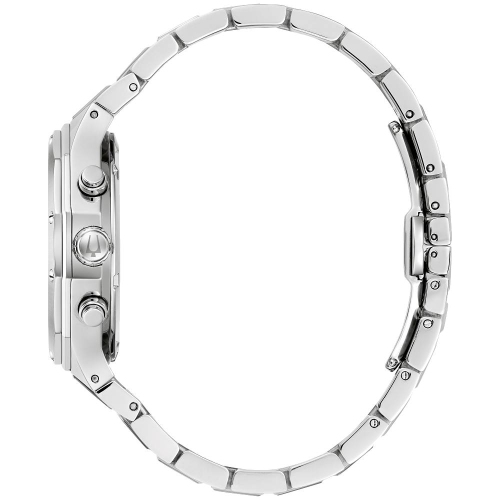 Montre à quartz pour hommes Prestige 40 mm de Bulova avec boîtier et bracelet en acier inoxydable argenté et cadran gris