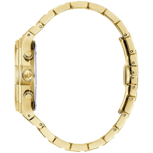 Montre à quartz pour hommes Prestige 40 mm de Bulova avec boîtier et bracelet en acier inoxydable doré et cadran noir