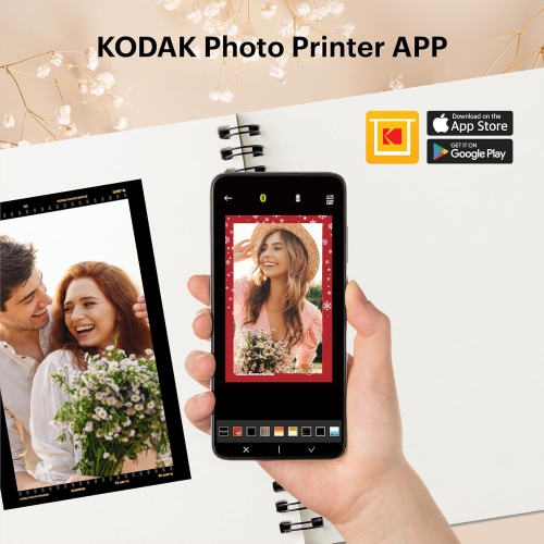 Kodak Dock Plus 4x6in Portable Instant Photo Printer, Compatible with iOS, Android and Bluetooth Devices, No Sheets Incl. - Refurbished(Excellent)