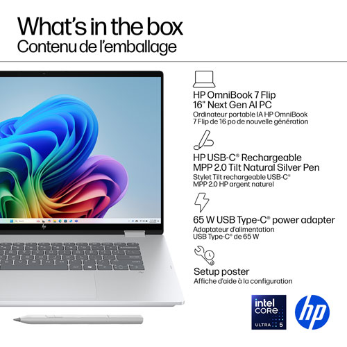 Portable Copilot+ PC 2-en-1 tactile de 16 po OmniBook 7 Flip de HP