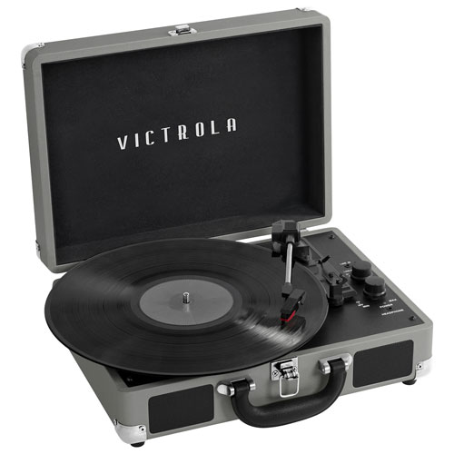 Image 1 of 3.. Victrola Journey+ Belt Drive Bluetooth Turntable - New Grey