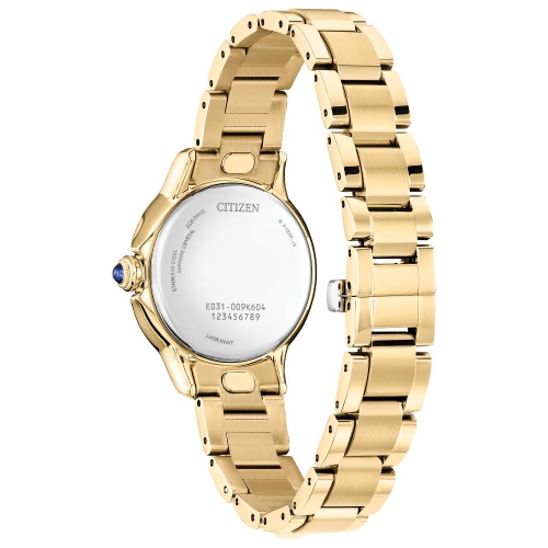 Montre pour femmes Eco-Drive L Ceci de Citizen 31,5 mm avec boîtier et bracelet en acier inoxydable doré et cadran blanc