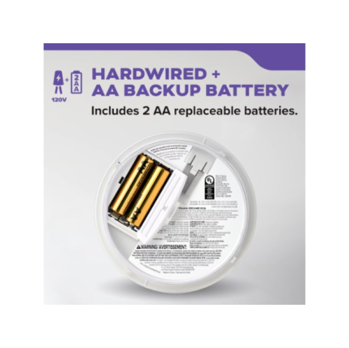 Kidde Hardwired Combination Smoke and CO Alarm with Voice Alert and 10-Year Backup Backup Battery