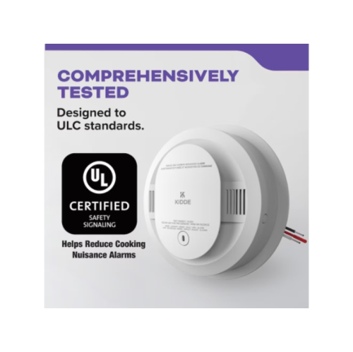 Kidde Hardwired Combination Smoke and CO Alarm with Voice Alert and 10-Year Backup Backup Battery