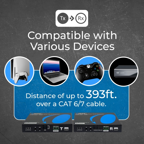 OREI 4K@60Hz HDMI Over 1G IP Extender with ARC-PRO