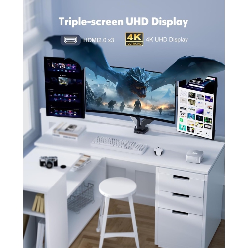 ACEMAGIC V1 Mini PC with Intel 12th Gen N97, Windows 11 Small Desktop PC 16GB DDR4 256GB SSD, Support 4K UHD, Wi-Fi, Bluetooth, Gigabit Ethernet