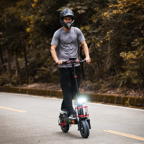 iScooter ix8 Folding Electric Scooter(2400W Motor/70KM Range/ 61KM/H Top Speed/12"Off - Road Solid Tires/Dual front & rear suspension/APP Controller)