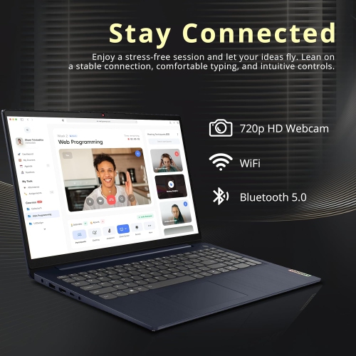 Refurbished - Lenovo IdeaPad 3i 15.6" FHD Touchscreen Laptop, Intel i5-1155G7, 512GB PCIe SSD, 16GB RAM, Intel Iris Xe Graphics, HD Webcam, WiFi 6,