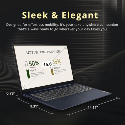 Refurbished - Lenovo IdeaPad 3i 15.6" FHD Touchscreen Laptop, Intel i5-1155G7, 512GB PCIe SSD, 16GB RAM, Intel Iris Xe Graphics, HD Webcam, WiFi 6,