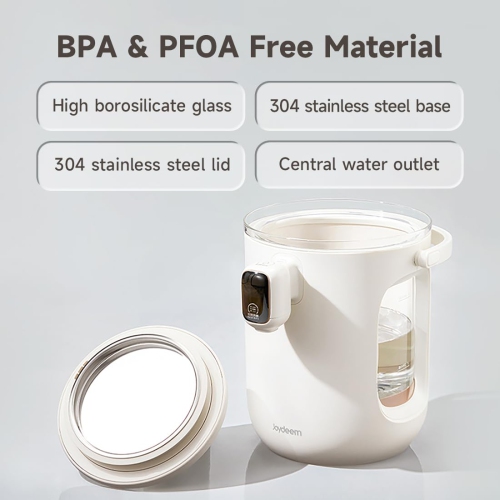 Distributeur d'eau chaude Joydeem, chauffe-eau en verre et réchaud, 5 réglages de température de maintien au chaud, support de & ℃, 3&nbsp;L/101