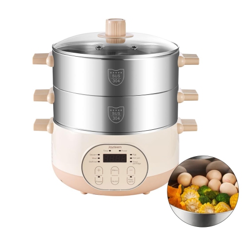 JOYDEEM  Electric Food Steamer for Cooking, 2-Tier Stainless Steel Vegetable & Food Steamers, 15L Large Capacity, Jd-Dzg15B