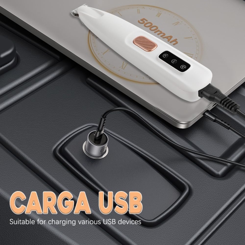 Tondeuse électrique pour pattes de chien, tondeuse pour pattes d'animaux avec lampe LED, tondeuse rechargeable à faible bruit pour poils d'animaux