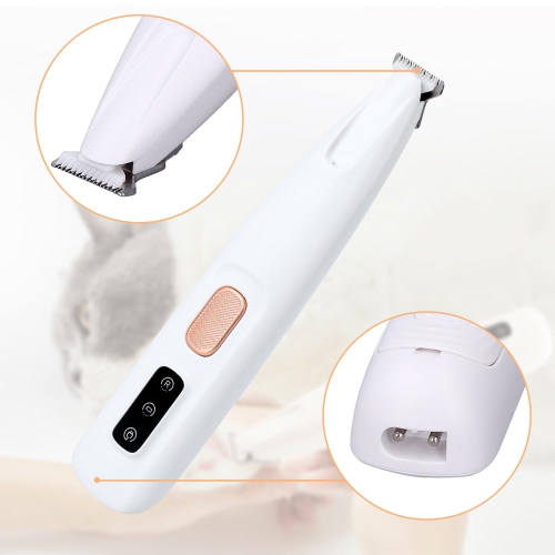 Tondeuse électrique pour pattes de chien, tondeuse pour pattes d'animaux avec lampe LED, tondeuse rechargeable à faible bruit pour poils d'animaux
