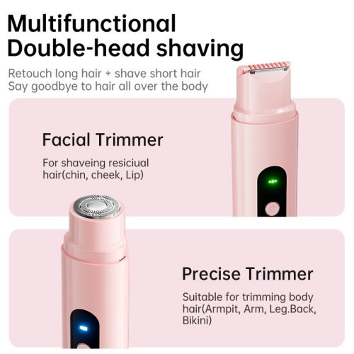 Tondeuse bikini pour femmes,Rasoirs électriques à deux têtes pour les cheveux du corps,Rasoir pour le visage à usage humide et sec,Épilateur