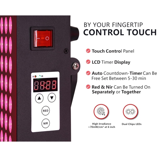 Red Light Therapy Panel,Home Use Infrared Red Light Therapy Lamp for Body with Stand,660nm & 850nm Near Infrared Led Red Light Therapy Beauty Lamp