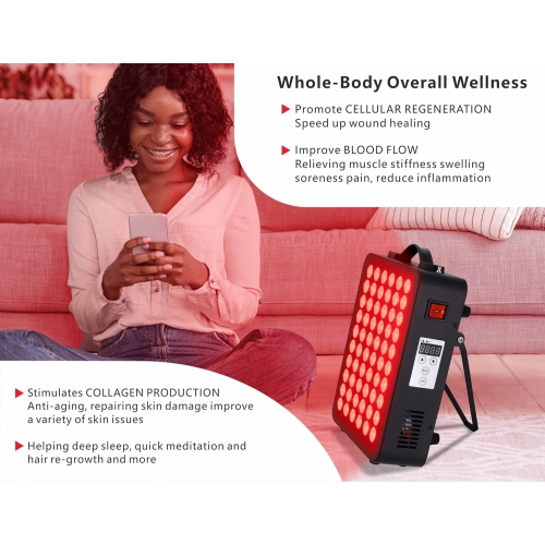 Red Light Therapy Panel,Home Use Infrared Red Light Therapy Lamp for Body with Stand,660nm & 850nm Near Infrared Led Red Light Therapy Beauty Lamp