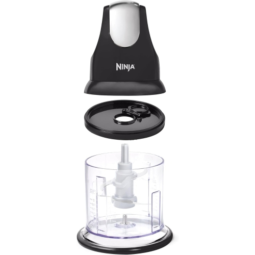 NJ100C Express Chop de Ninja – 200&nbsp;W, mini hachoir 16&nbsp;oz pour hacher, émincer et réduire en purée, noir