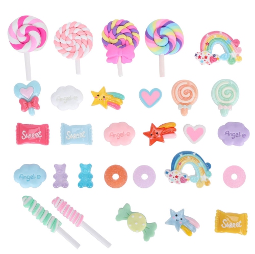 29Pcs Simulation Candy Set DIY Plastic Decoration for Phone Shell Shop Bulletin Board