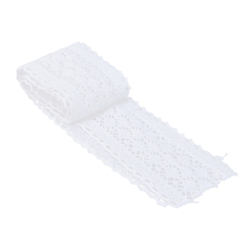 Image 1 of 9.. Lace Trim 10 Yard Exquisite Pattern Eco Friendly Durable Skin Friendly White Lace Ribbon for Wedding PartyWhite