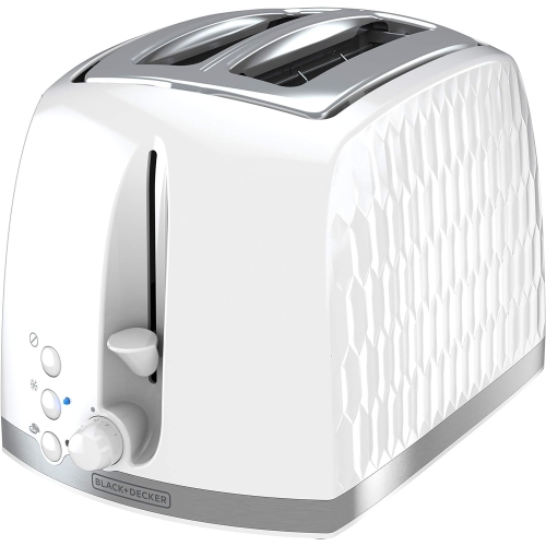 BLACKDECKER  Black+Decker Tr1250Wd Honeycomb Collection 2-Slice Toaster With Premium Textured Finish - In White