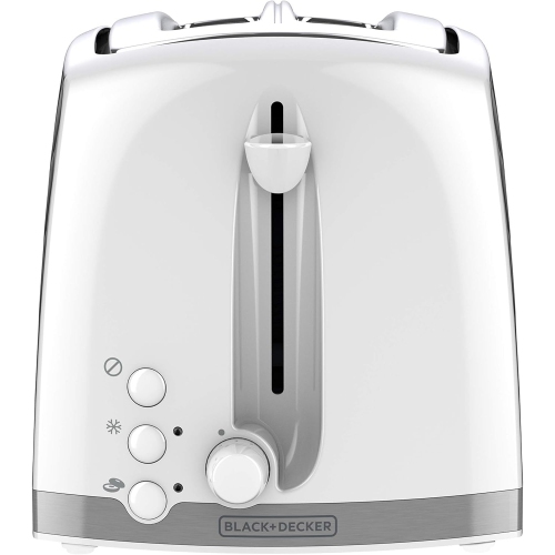 BLACK+DECKER TR1250WD Honeycomb Collection 2-Slice Toaster with Premium Textured Finish - White