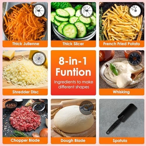 Homtone 16 Cup Food Processor - Red