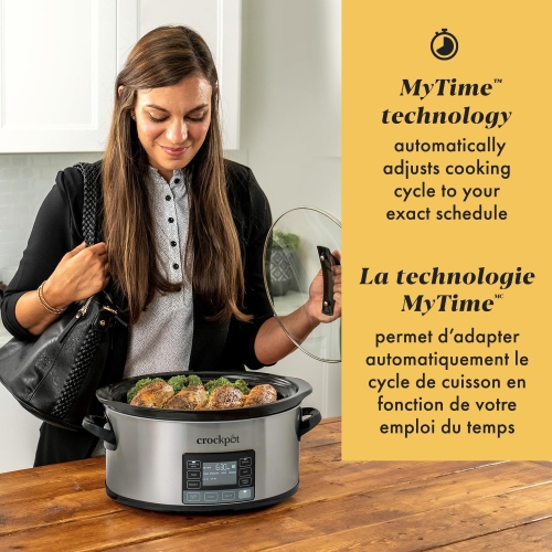 Mijoteuse avec cycle de cuisson réglable MyTime | Mijoteuse programmable de 6 pintes