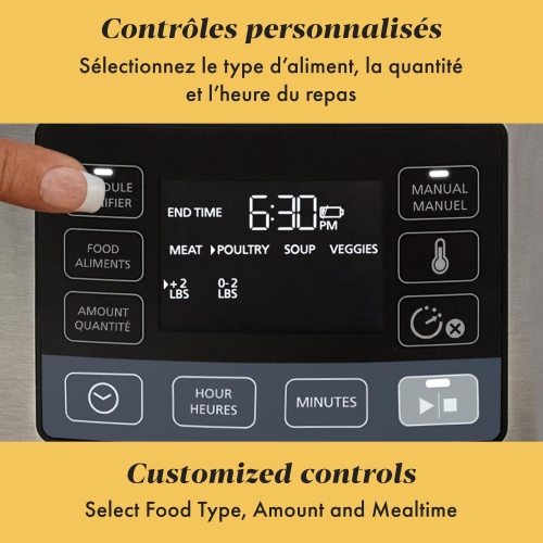 Mijoteuse avec cycle de cuisson réglable MyTime | Mijoteuse programmable de 6 pintes