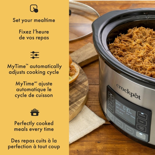 Mijoteuse avec cycle de cuisson réglable MyTime | Mijoteuse programmable de 6 pintes