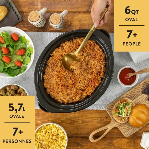 Mijoteuse avec cycle de cuisson réglable MyTime | Mijoteuse programmable de 6 pintes