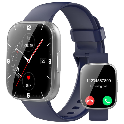 PRIME MADE  Smart Watch for Men Women Bluetooth Call, 1.95" HD Touch Screen Fitness Watch \w Sleep Heart Rate Monitor, 100+ Sports Modes, Ip68