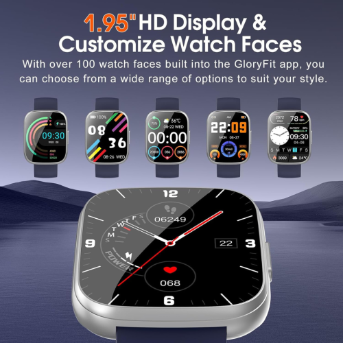 Smart Watch for Men Women Bluetooth Call, 1.95" HD Touch Screen Fitness Watch with Sleep Heart Rate Monitor, 100+ Sports Modes, IP68 Waterproof