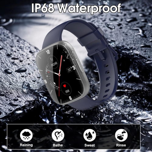Smart Watch for Men Women Bluetooth Call, 1.95" HD Touch Screen Fitness Watch with Sleep Heart Rate Monitor, 100+ Sports Modes, IP68 Waterproof