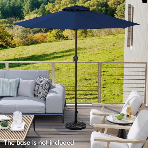 Gymax Outdoor Patio Umbrella Modern Table Umbrella w/8 Heavy Duty Ribs Sun-proof