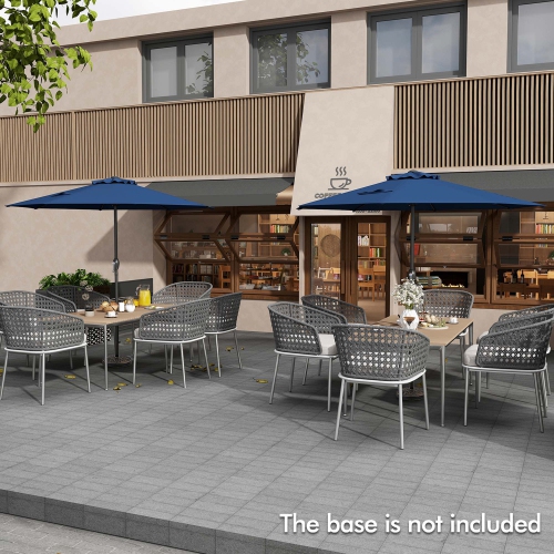 Gymax Outdoor Patio Umbrella Modern Table Umbrella w/8 Heavy Duty Ribs Sun-proof