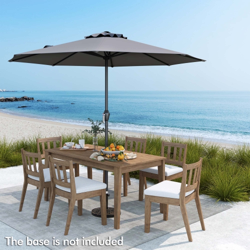Gymax Outdoor Patio Umbrella Modern Table Umbrella w/8 Heavy Duty Ribs Sun-proof