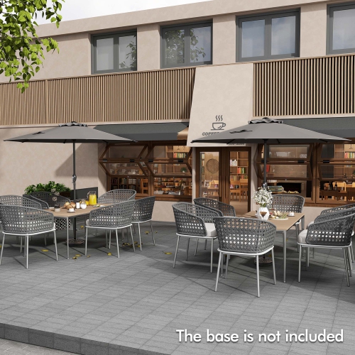 Gymax Outdoor Patio Umbrella Modern Table Umbrella w/8 Heavy Duty Ribs Sun-proof