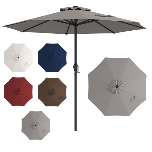 Gymax Outdoor Patio Umbrella Modern Table Umbrella w/8 Heavy Duty Ribs Sun-proof