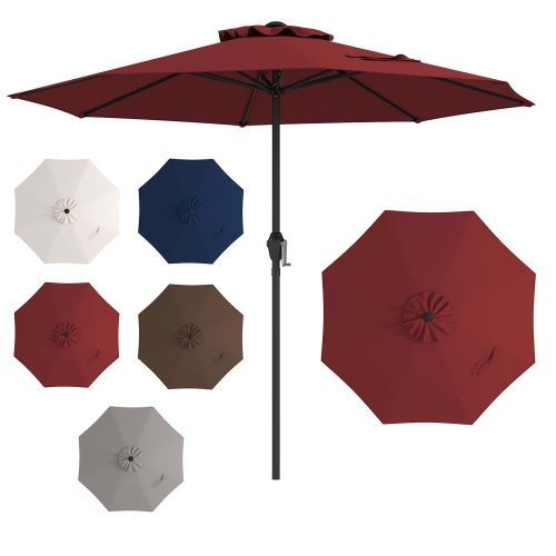 Gymax Outdoor Patio Umbrella Modern Table Umbrella w/8 Heavy Duty Ribs Sun-proof