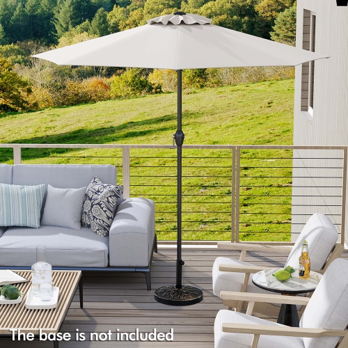 Gymax Outdoor Patio Umbrella Modern Table Umbrella w/8 Heavy Duty Ribs Sun-proof
