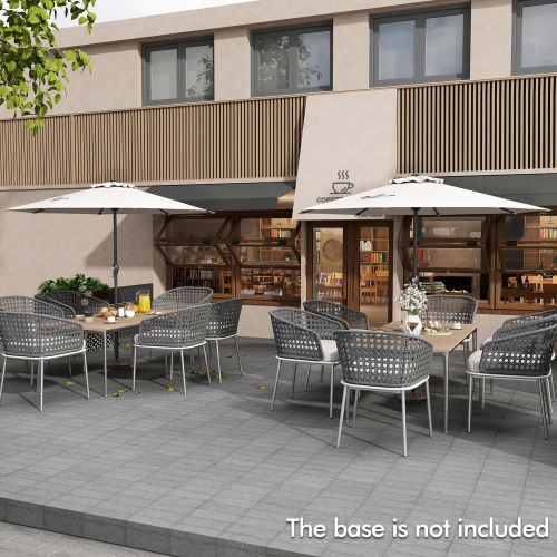 Gymax Outdoor Patio Umbrella Modern Table Umbrella w/8 Heavy Duty Ribs Sun-proof